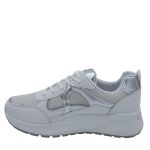 23081 ΑΣΠΡΟ PRETTYSHOES ΓΥΝΑΙΚΕΙΑ SNEAKERS ΣΥΝΘΕΤΙΚΟ ΔΕΡΜΑ ΚΑΙ ΥΦΑΣΜΑ ΚΑΝΟΝΙΚΗ ΕΦΑΡΜΟΓΗ